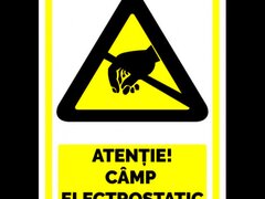 Semn pentru atentie camp electrostatic